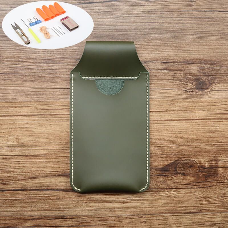 Men's Phone Holster Crazy Horse Leather DIY Kit – Babylon Leather