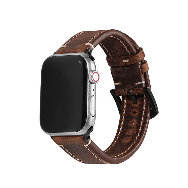 Crazy Horse Leather Band for Apple Watch Series 1–6, 38/40mm and 42/44mm – Babylon Leather