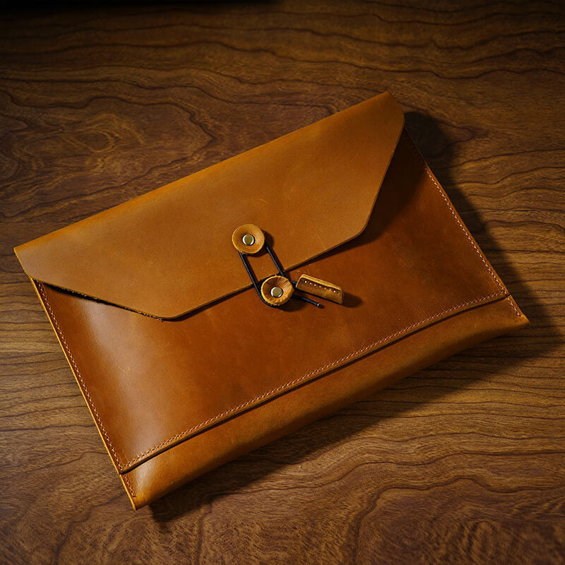 Leather Briefcase Sleeve for iPad Crazy Horse Leather – Babylon Leather