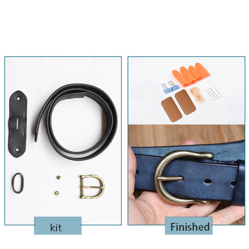 Men's 5mm Horseshoe Buckle Veg Tanned Belt DIY Kit – Babylon Leather