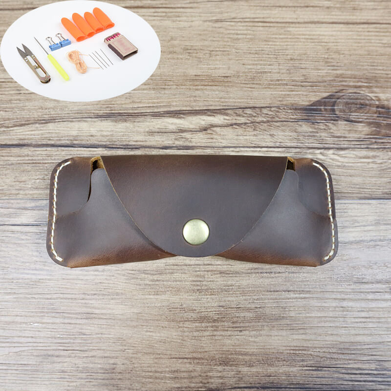 Sunglasses Glasses Case Crazy Horse Leather DIY Kit – Babylon Leather