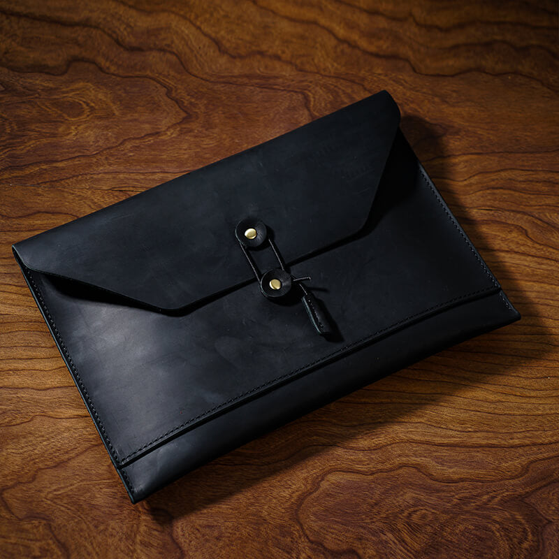 Leather Briefcase Sleeve for iPad Crazy Horse Leather – Babylon Leather