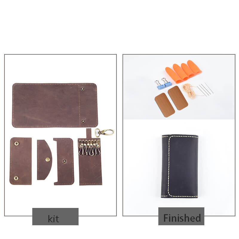 Men's Belt-Loop Key Case Crazy Horse Leather DIY Kit – Babylon Leather