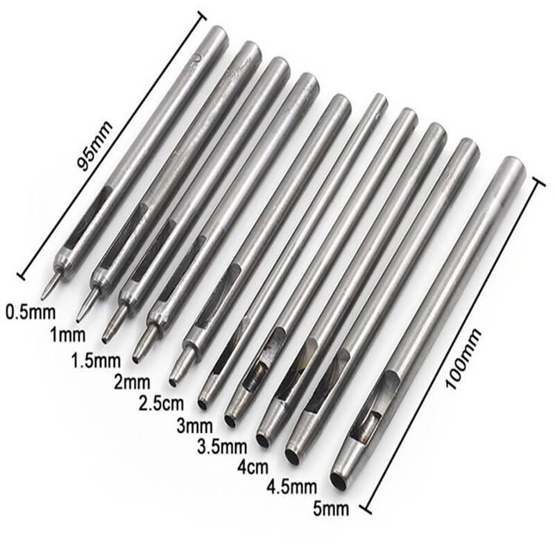 Round Hole Punch Set High Carbon Steel for Leather Belt DIY – Babylon Leather