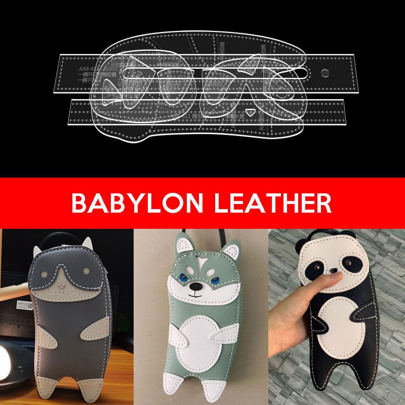 BABYLON™ Animal Cartoon Phone Bag Pattern AAB - 611 & AAB - 612 & AAB - 613 - Babylon LeatherBabylon LeatherAAB-611-AAB-611-Kraft Board