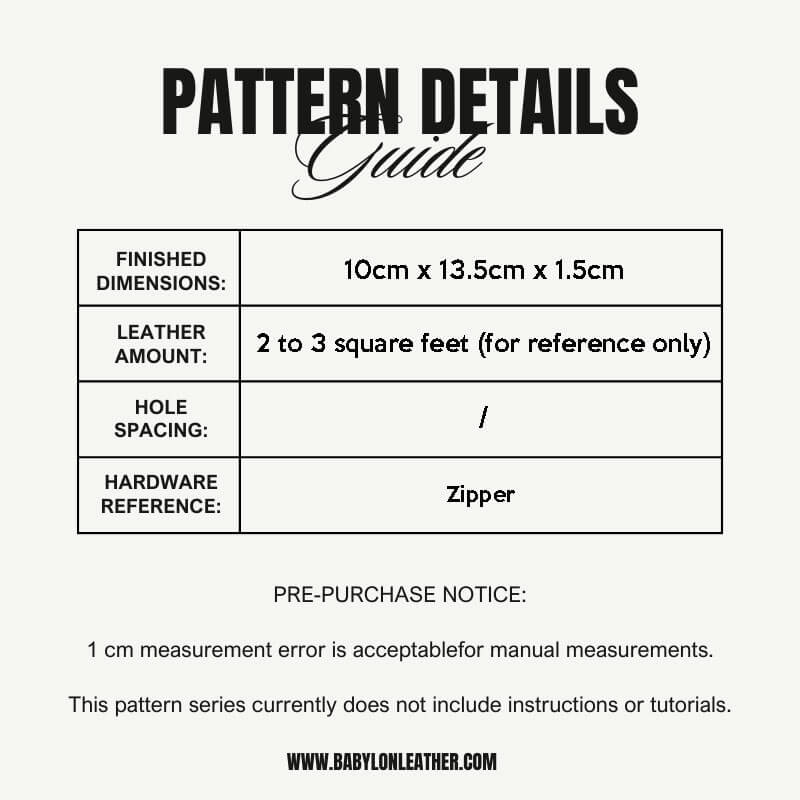 BABYLON™ Bi - Fold Fashion Wallet Making Pattern AAB - 127 - Babylon LeatherBabylon LeatherAAB - 127 - Kraft Board