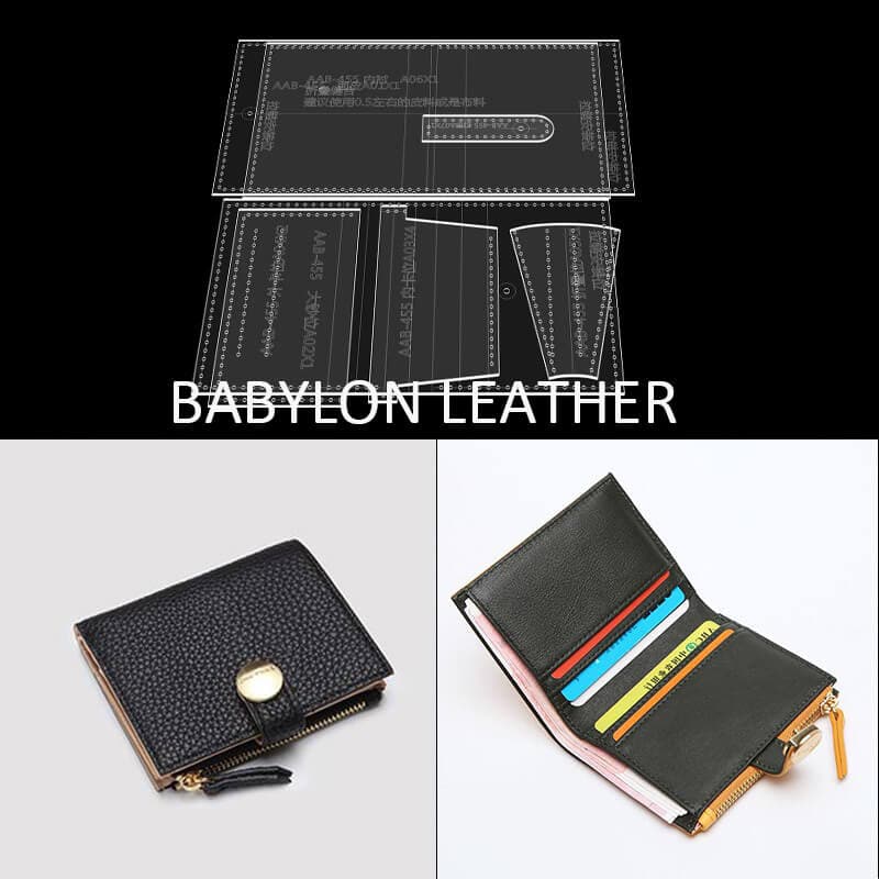 BABYLON™ Bi - Fold Short Wallet Pattern AAB - 455 - Babylon LeatherBabylon LeatherAAB - 455 - Kraft Board