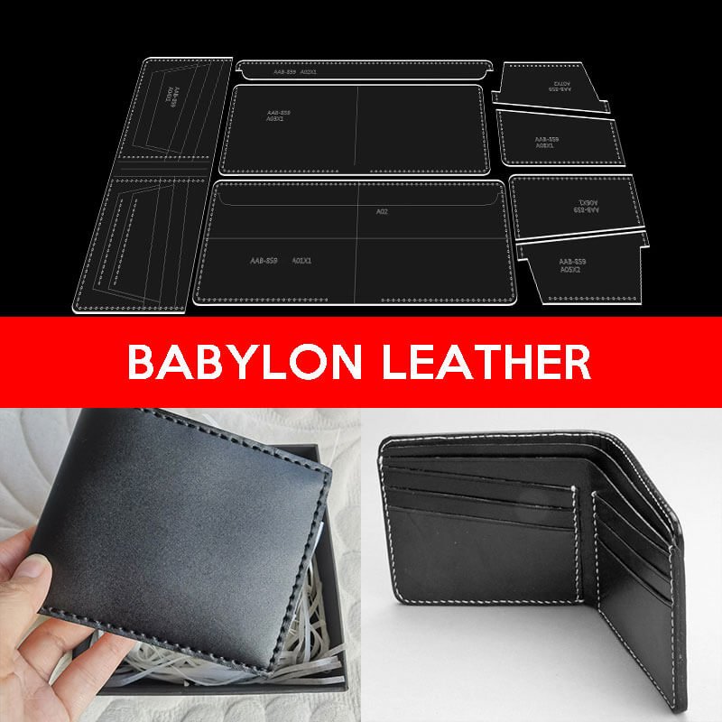 BABYLON™ Bifold Wallet Minimalist Leather Project Pattern AAB - 859 - Babylon LeatherBabylon LeatherAAB - 859 - Kraft Board