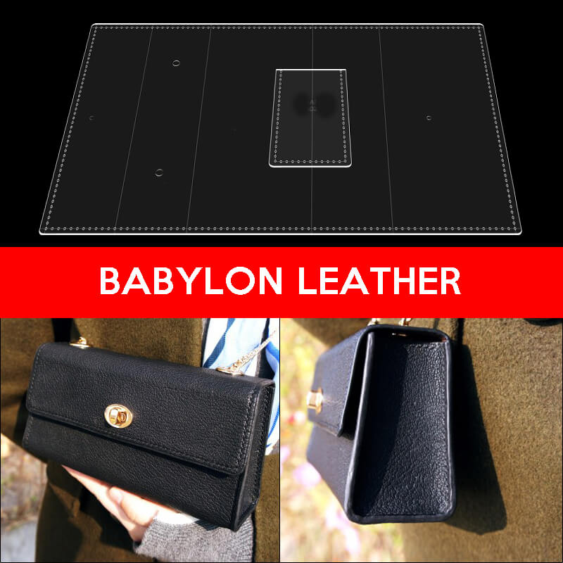 BABYLON™ Black Crossbody Bag Leather Handcraft Pattern AAB - 385 - Babylon LeatherBabylon LeatherAAB-385-Kraft Board