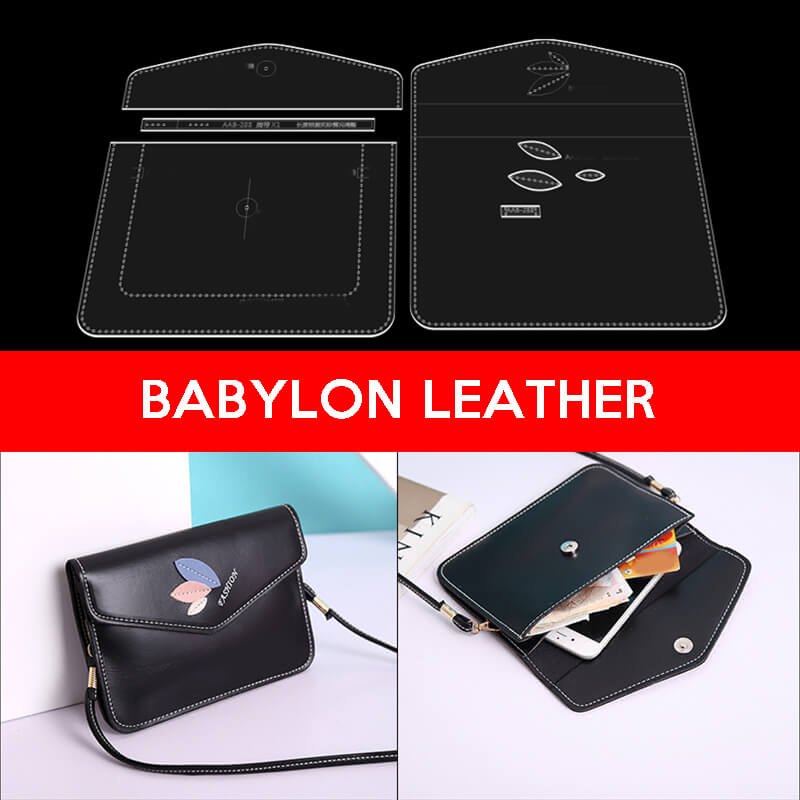 BABYLON™ Black Crossbody Bag Making Pattern AAB - 288 - Babylon LeatherBabylon LeatherAAB - 288 - Kraft Board