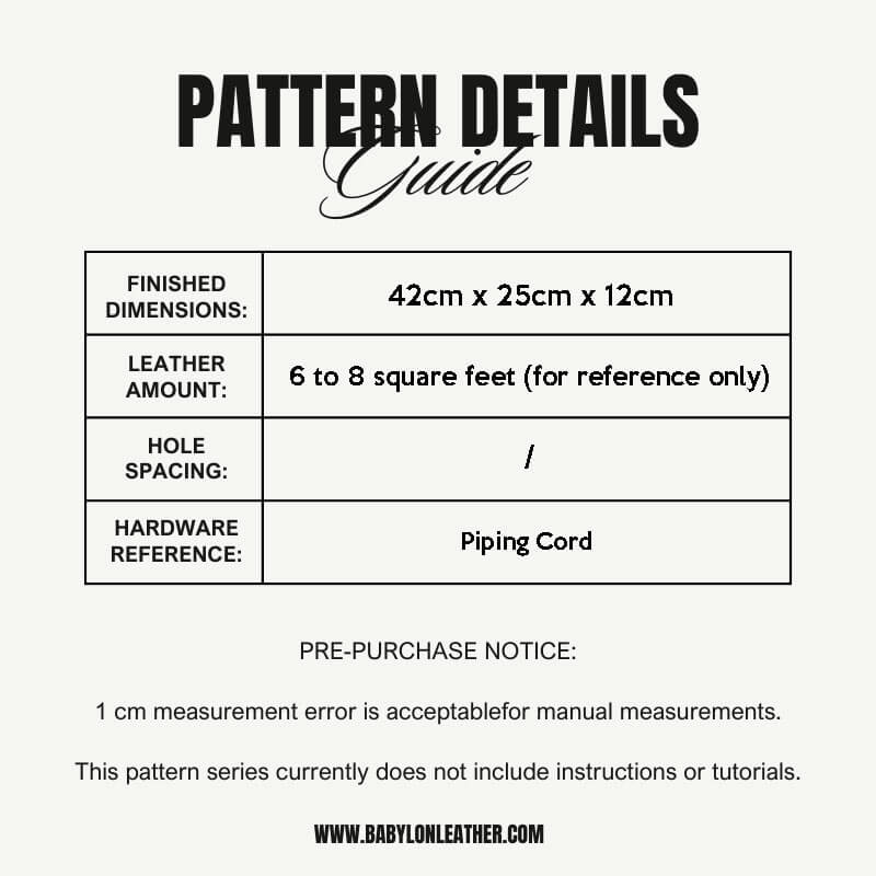 BABYLON™ Black Tote Bag Leather Craft Pattern JBX - 03 - Babylon LeatherBabylon LeatherJBX-03-Kraft Board