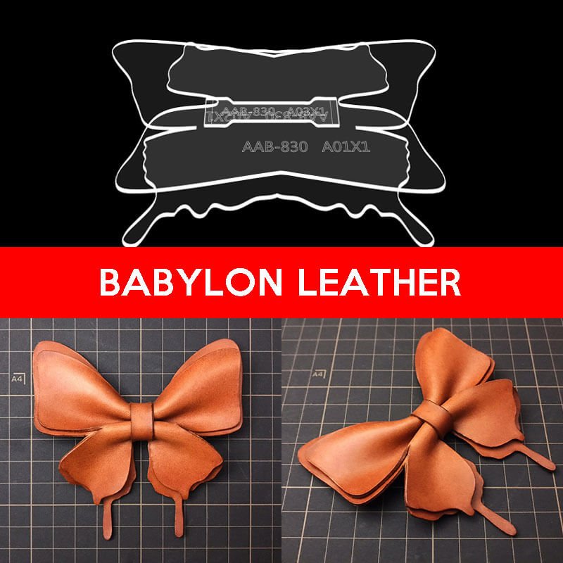 BABYLON™ Bow Card Holder Leather Making Pattern AAB - 830 - Babylon LeatherBabylon LeatherAAB - 830 - Kraft Board