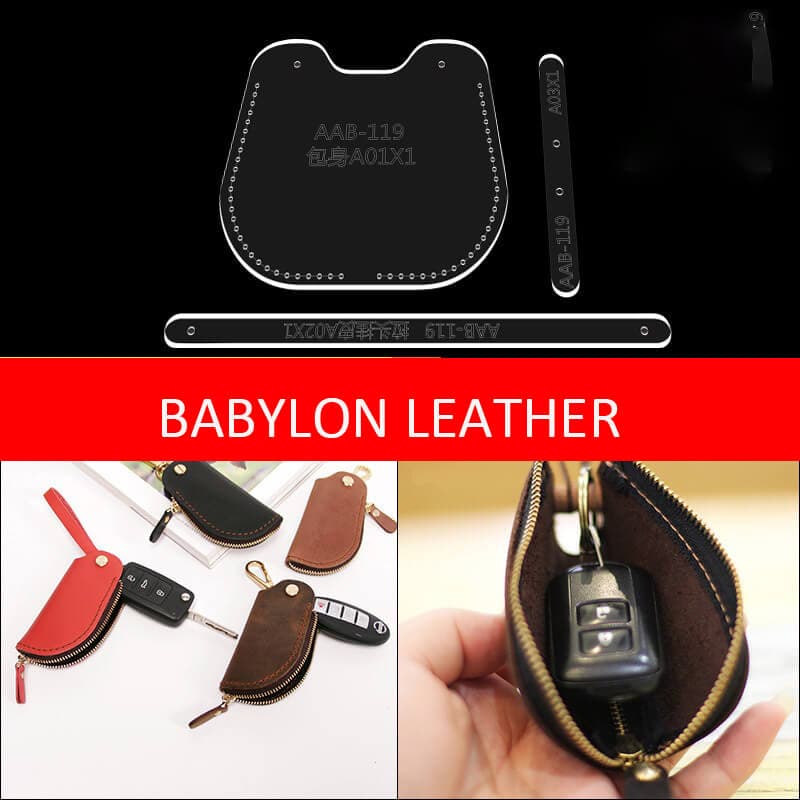 BABYLON™ Car Keychain Leather Making Pattern AAB - 119 - Babylon LeatherBabylon LeatherAAB - 119 - Kraft Board