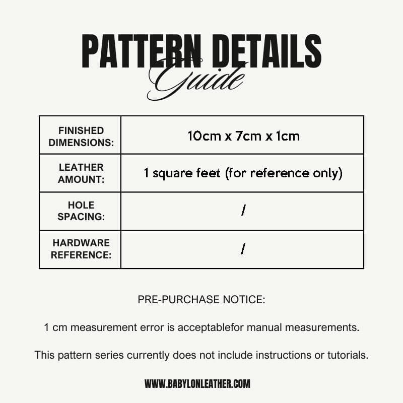BABYLON™ Card & ID Holder Leather Craft Pattern AAB - 01 - Babylon LeatherBabylon LeatherAAB - 01 - Kraft Board