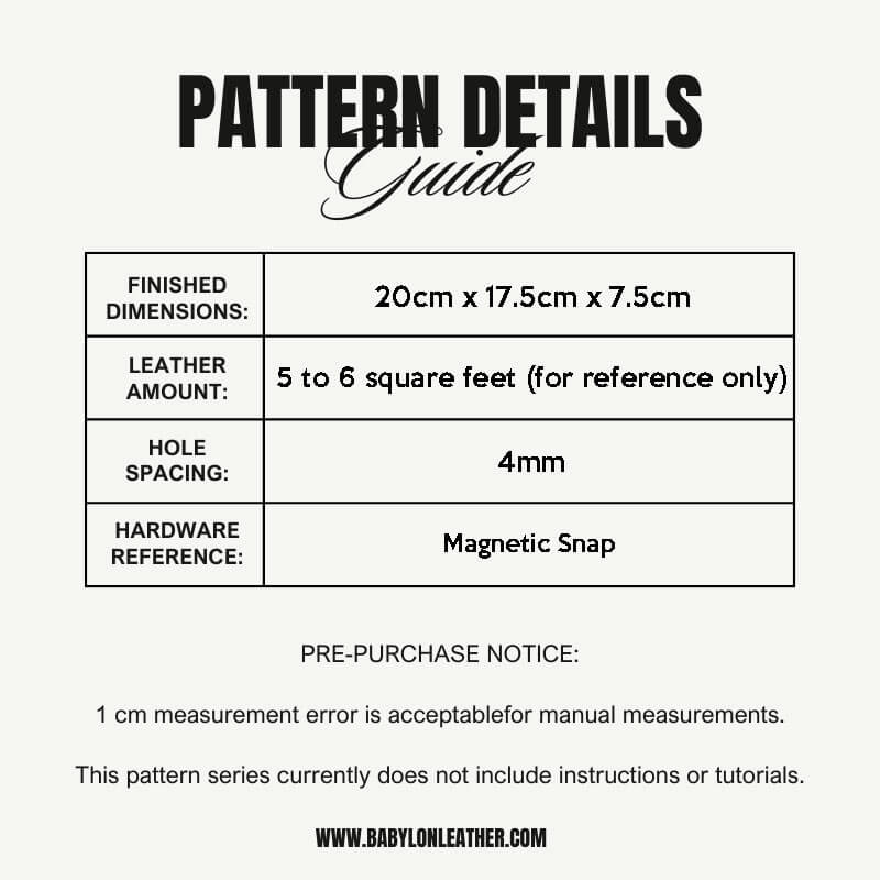 BABYLON™ Cartoon Crossbody Bag Crafting Pattern AAB - 842 - Babylon LeatherBabylon LeatherAAB - 842 - Kraft Board