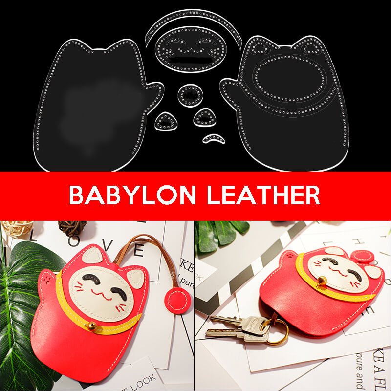 BABYLON™ Cartoon Key Holder Gift Making Pattern JBX - 07 - Babylon LeatherBabylon LeatherJBX-07-Kraft Board