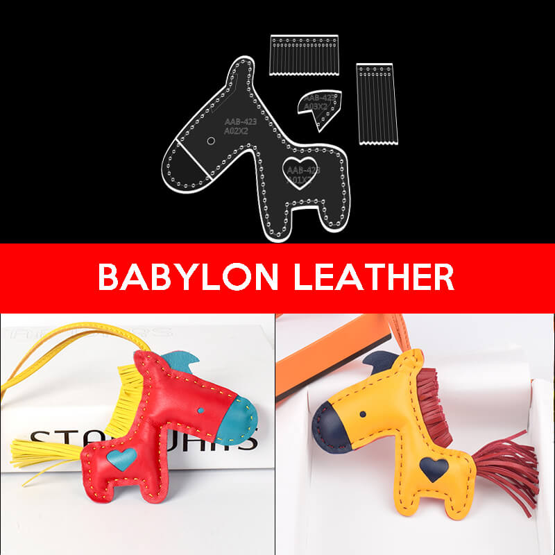 BABYLON™ Cartoon Pony Keychain Charm Making Pattern AAB - 423 - Babylon LeatherBabylon LeatherAAB-423-Kraft Board