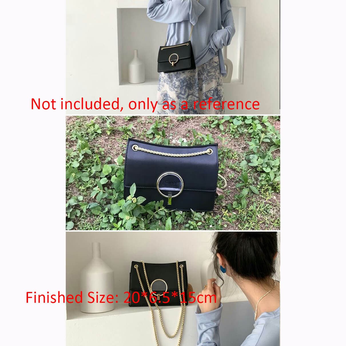 BABYLON™ Chic Chain Shoulder Bag Pattern AAB - 650 - Babylon LeatherBabylon LeatherAAB - 650 - Kraft Board