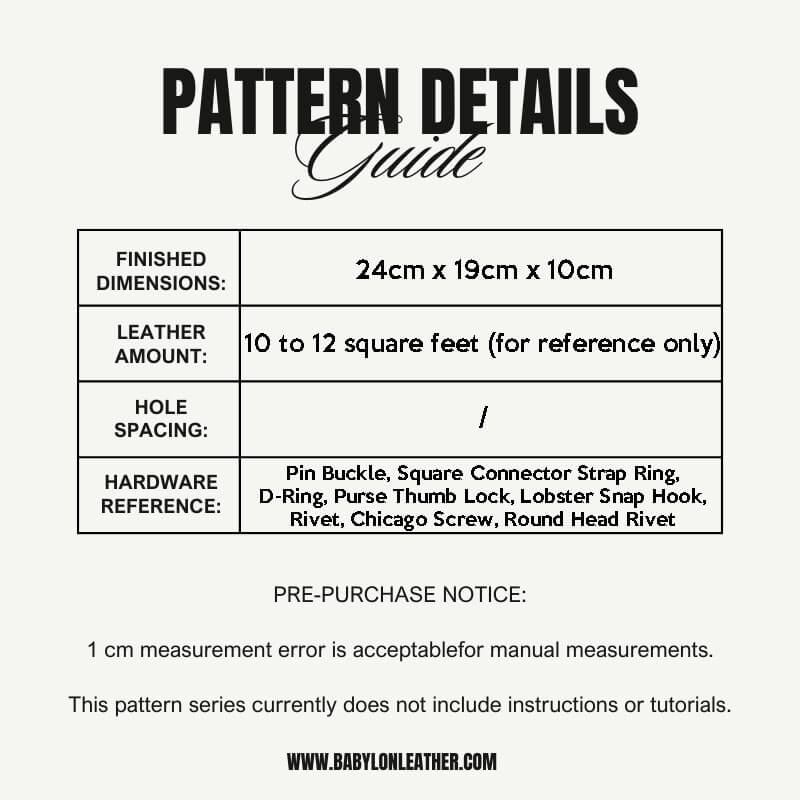 BABYLON™ Classic Cambridge Bag Leather Craft Pattern AAB - 104 - Babylon LeatherBabylon LeatherAAB - 104 - Kraft Board