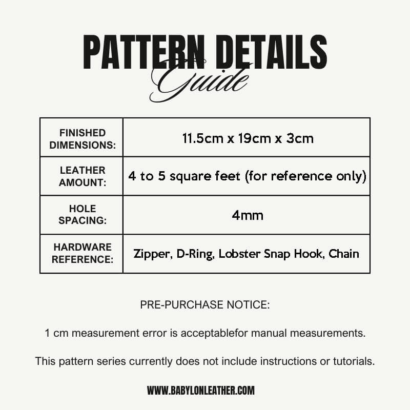 BABYLON™ Compartment Clutch Pattern AAB - 490 - Babylon LeatherBabylon LeatherAAB - 490 - Kraft Board