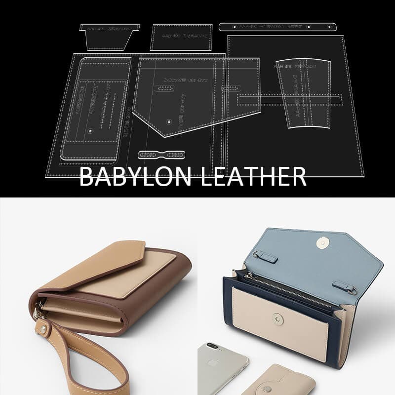 BABYLON™ Compartment Clutch Pattern AAB - 490 - Babylon LeatherBabylon LeatherAAB - 490 - Kraft Board