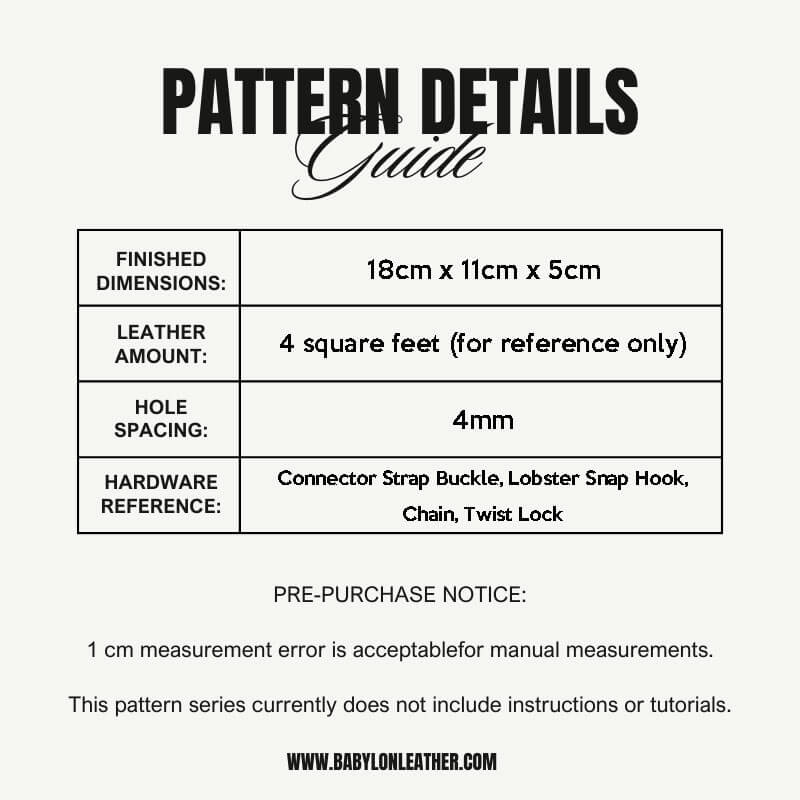 BABYLON™ Crossbody Purse Pattern AAB - 643 - Babylon LeatherBabylon LeatherAAB - 643 - Kraft Board