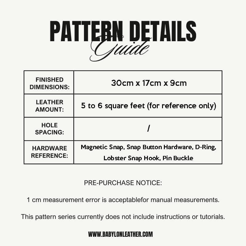 BABYLON™ Cute Handbag Gift Making Pattern AAB - 433 - Babylon LeatherBabylon LeatherAAB-433-Kraft Board