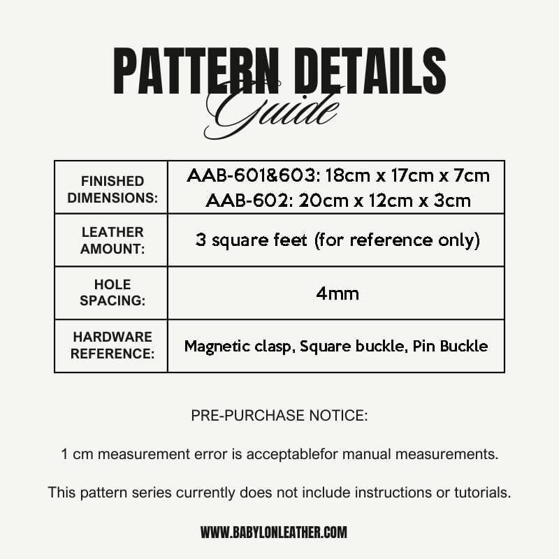 BABYLON™ Cute Phone Bag DIY Pattern AAB - 601 & 602 & 603 - Babylon LeatherBabylon LeatherAAB - 601 - Kraft Board