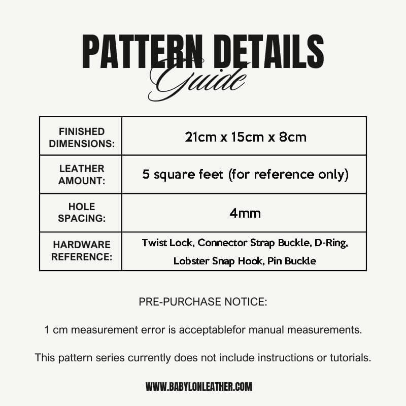 BABYLON™ DIY Accordion Crossbody Bag Pattern AAB - 578 - Babylon LeatherBabylon LeatherAAB - 578 - Kraft Board