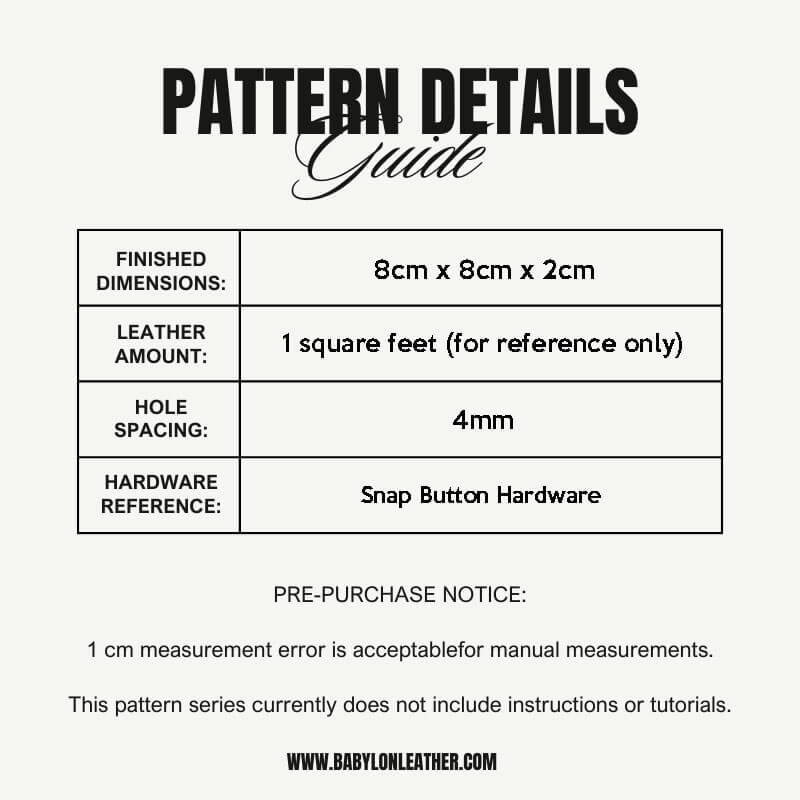 BABYLON™ DIY Leather Coin Purse Pattern AAB - 790 - Babylon LeatherBabylon LeatherAAB - 790 - Kraft Board