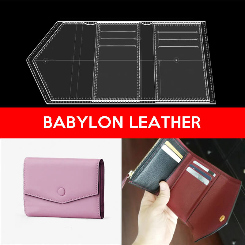 BABYLON™ DIY Tri - Fold Short Wallet Leather Pattern AAB - 436 - Babylon LeatherBabylon LeatherAAB-436-Kraft Board
