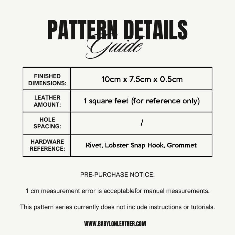 BABYLON™ Document Pouch with Keychain DIY Pattern AAB - 07 - Babylon LeatherBabylon LeatherAAB - 07 - Kraft Board