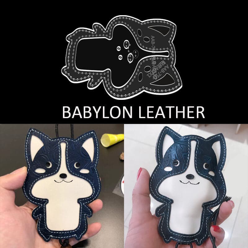 BABYLON™ Dog Cartoon Key Pouch Leather Pattern AAB - 750 - Babylon LeatherBabylon LeatherAAB - 750 - Kraft Board