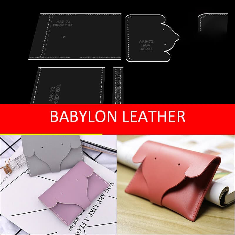 BABYLON™ Elephant Cartoon Coin Purse Pattern AAB - 72 - Babylon LeatherBabylon LeatherAAB - 72 - Kraft Board