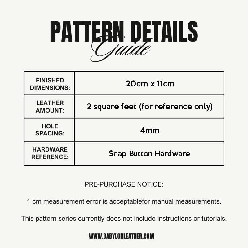 BABYLON™ Envelope Style Leather Clutch Pattern AAB - 525 - Babylon LeatherBabylon LeatherAAB - 525 - Kraft Board