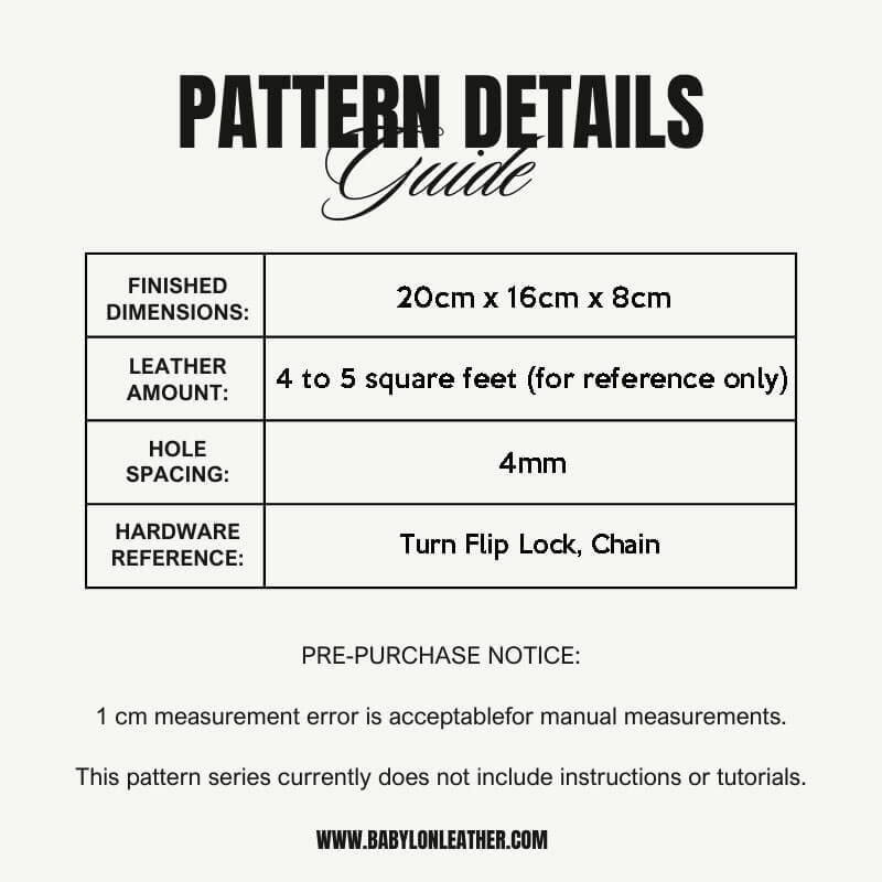 BABYLON™ Fashion Handbag Leather Craft DIY Pattern AAB - 704 - Babylon LeatherBabylon LeatherAAB - 704 - Kraft Board