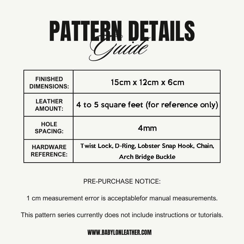 BABYLON™ Fashion Saddle Bag Pattern AAB - 803 - Babylon LeatherBabylon LeatherAAB - 803 - Kraft Board