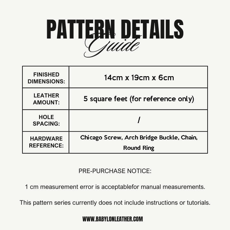 BABYLON™ Fashion Shoulder Bag Leather Pattern AAB - 404 - Babylon LeatherBabylon LeatherAAB-404-Kraft Board