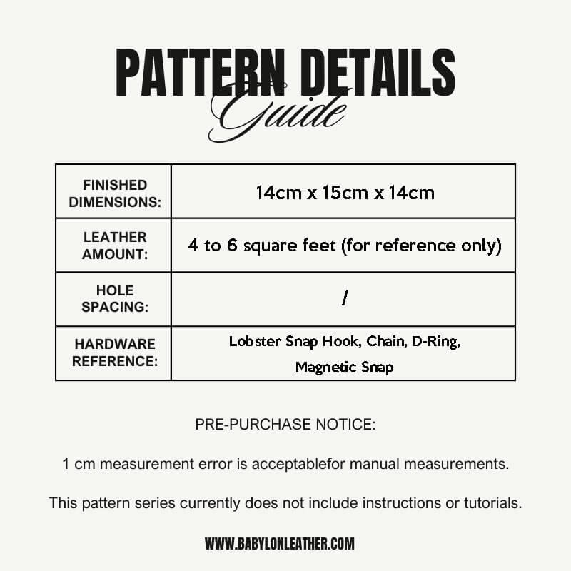 BABYLON™ Gift of Love Handbag Making Pattern AAB - 283 - Babylon LeatherBabylon LeatherAAB - 283 - Kraft Board