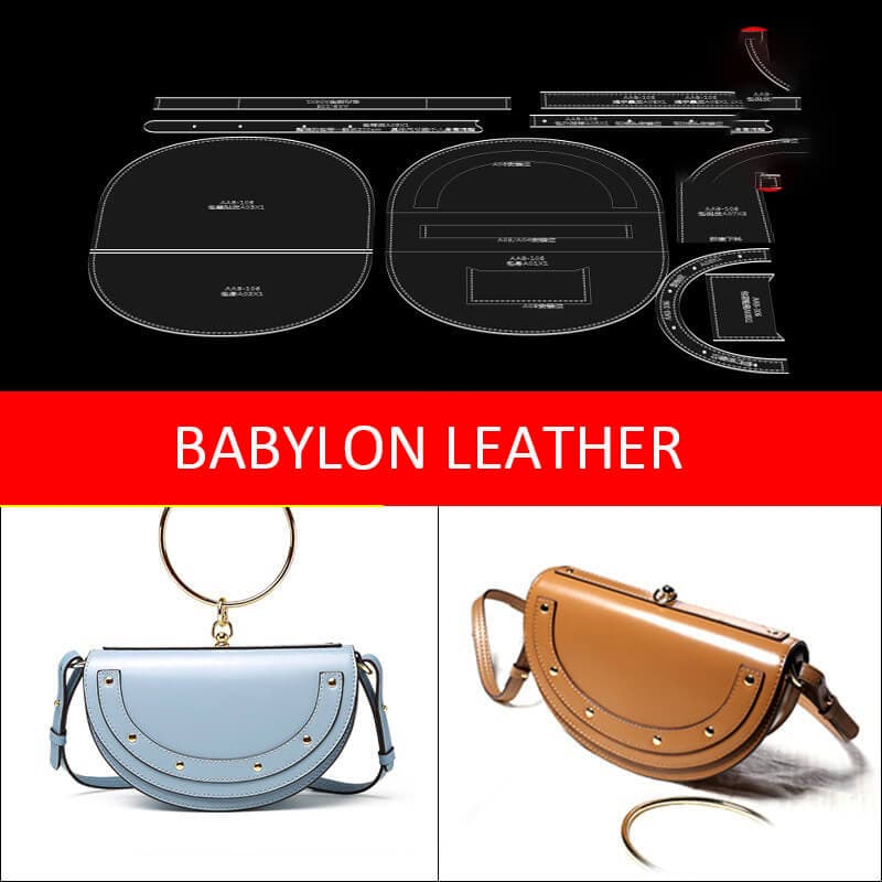 BABYLON™ Half - Moon Crossbody Bag Leather Pattern AAB - 106 - Babylon LeatherBabylon LeatherAAB - 106 - Kraft Board