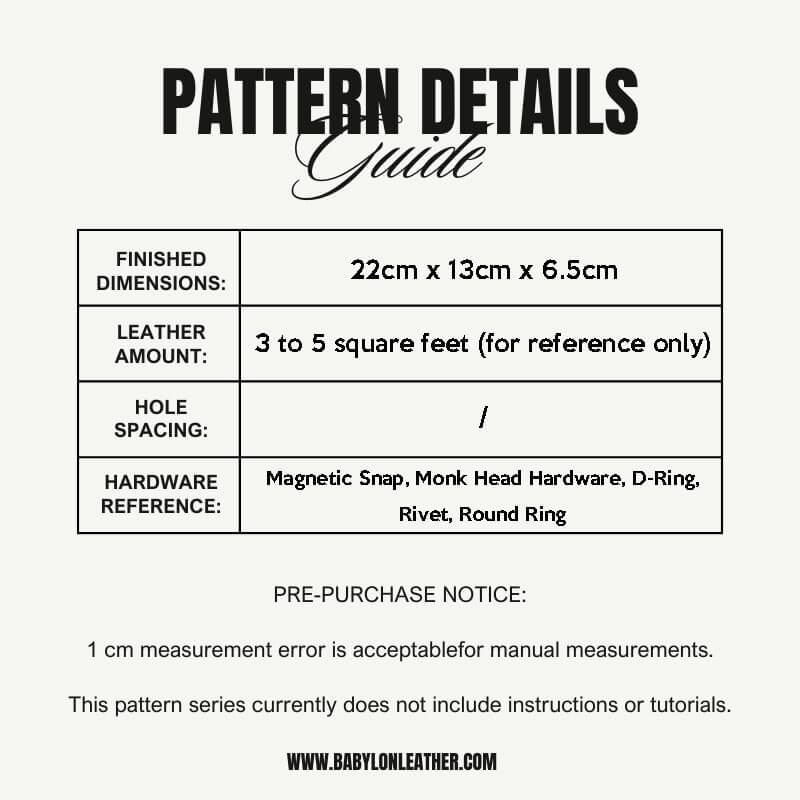 BABYLON™ Half - Moon Crossbody Bag Leather Pattern AAB - 106 - Babylon LeatherBabylon LeatherAAB - 106 - Kraft Board
