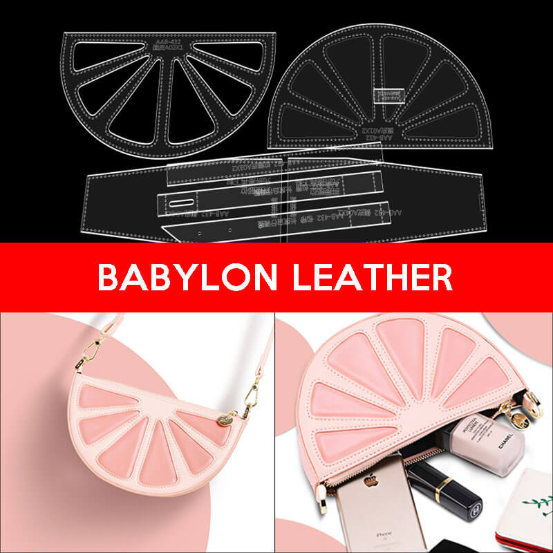BABYLON™ Half - Moon Shoulder Bag Leather Making Pattern AAB - 432 - Babylon LeatherBabylon LeatherAAB-432-Kraft Board