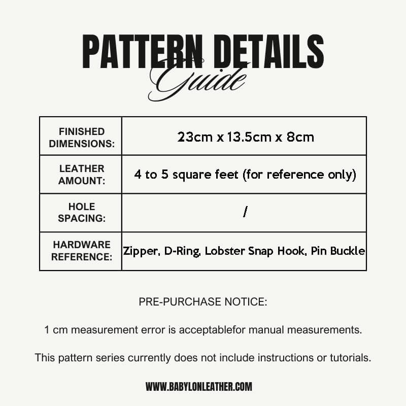 BABYLON™ Half - Moon Shoulder Bag Leather Making Pattern AAB - 432 - Babylon LeatherBabylon LeatherAAB-432-Kraft Board
