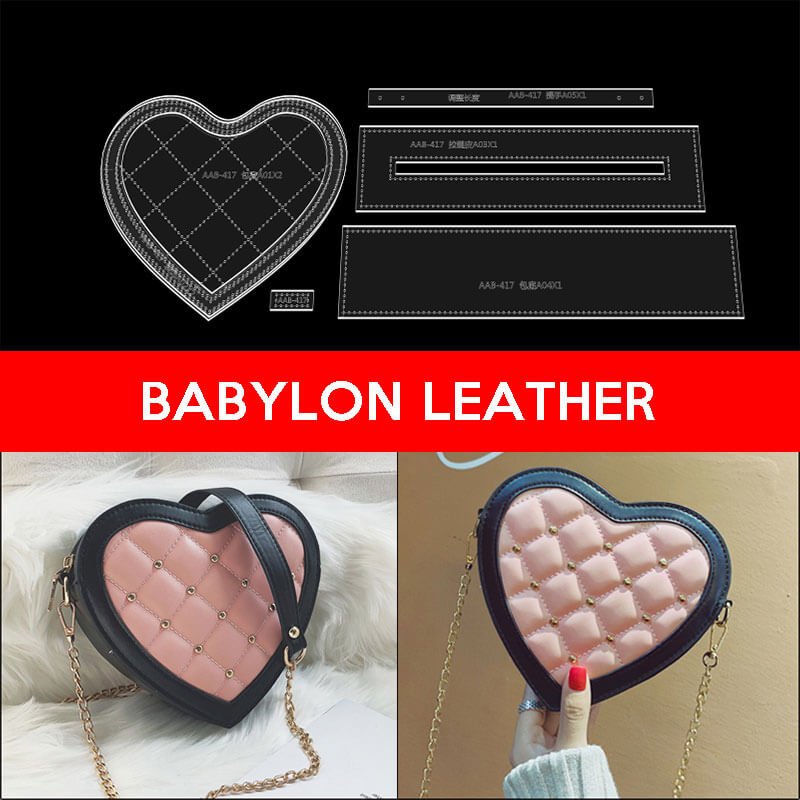 BABYLON™ Heart Crossbody Bag Leather Gift Pattern AAB - 417 - Babylon LeatherBabylon LeatherAAB-417-Kraft Board