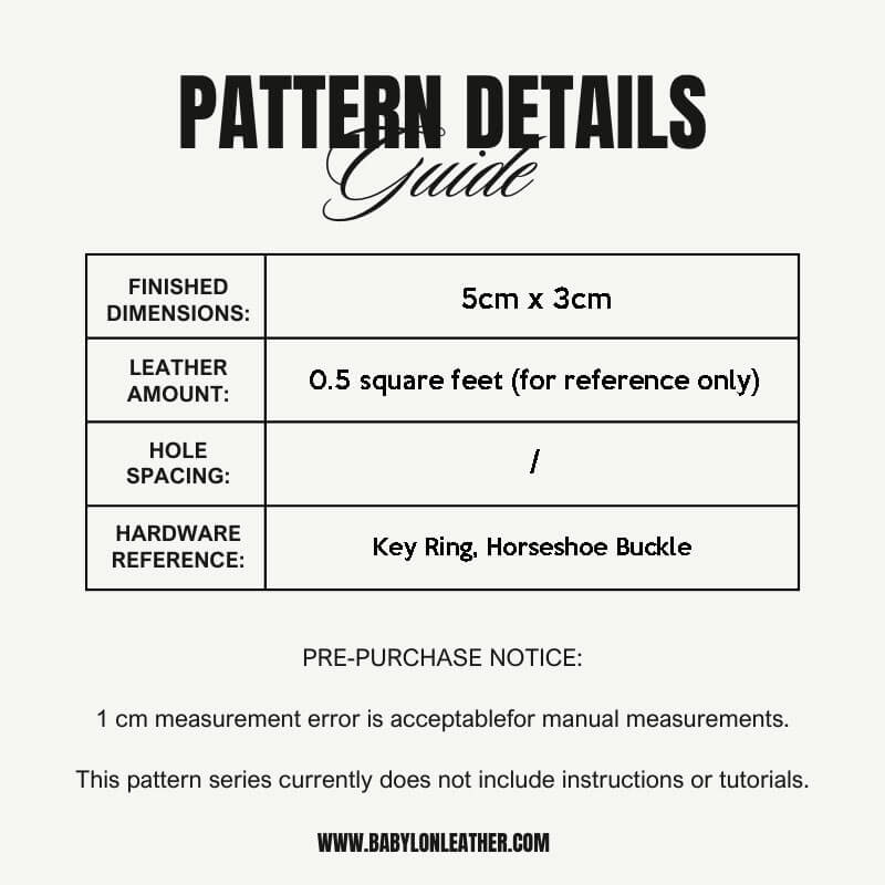 BABYLON™ Heart Keychain Charm DIY Pattern AAB - 222 - Babylon LeatherBabylon LeatherAAB - 222 - Kraft Board