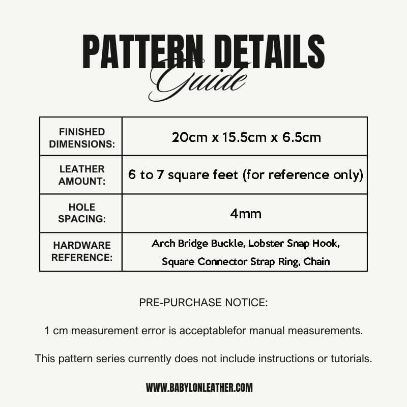 BABYLON™ Heart - Shaped Handbag Pattern AAB - 507 - Babylon LeatherBabylon LeatherAAB - 507 - Kraft Board