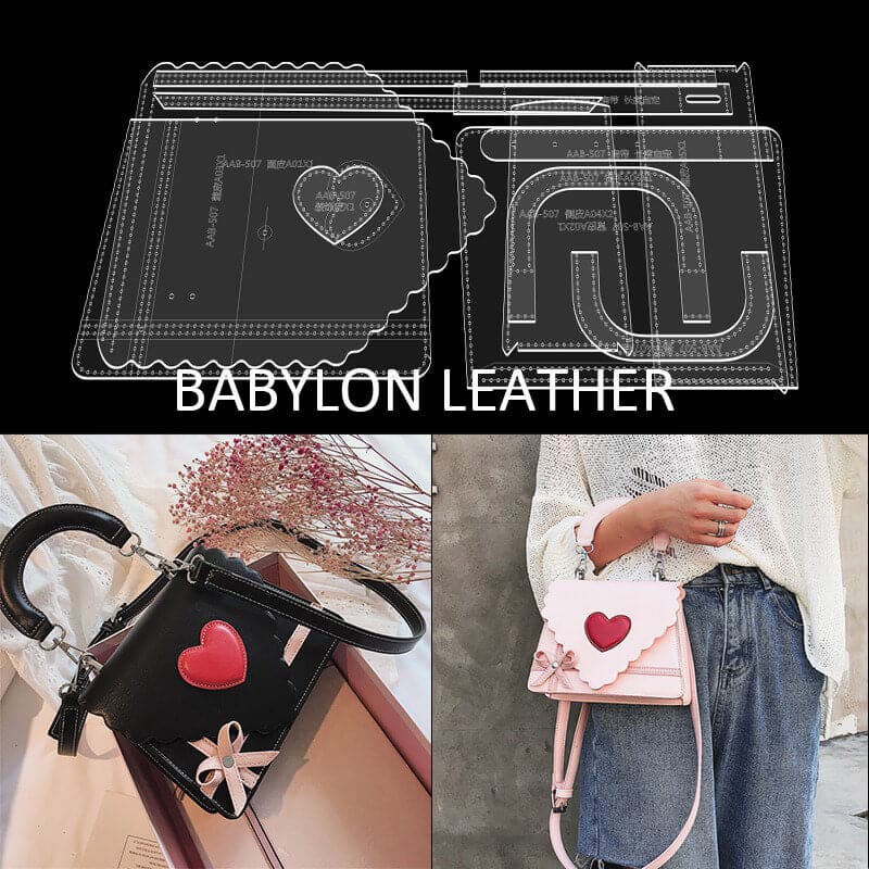 BABYLON™ Heart - Shaped Handbag Pattern AAB - 507 - Babylon LeatherBabylon LeatherAAB - 507 - Kraft Board