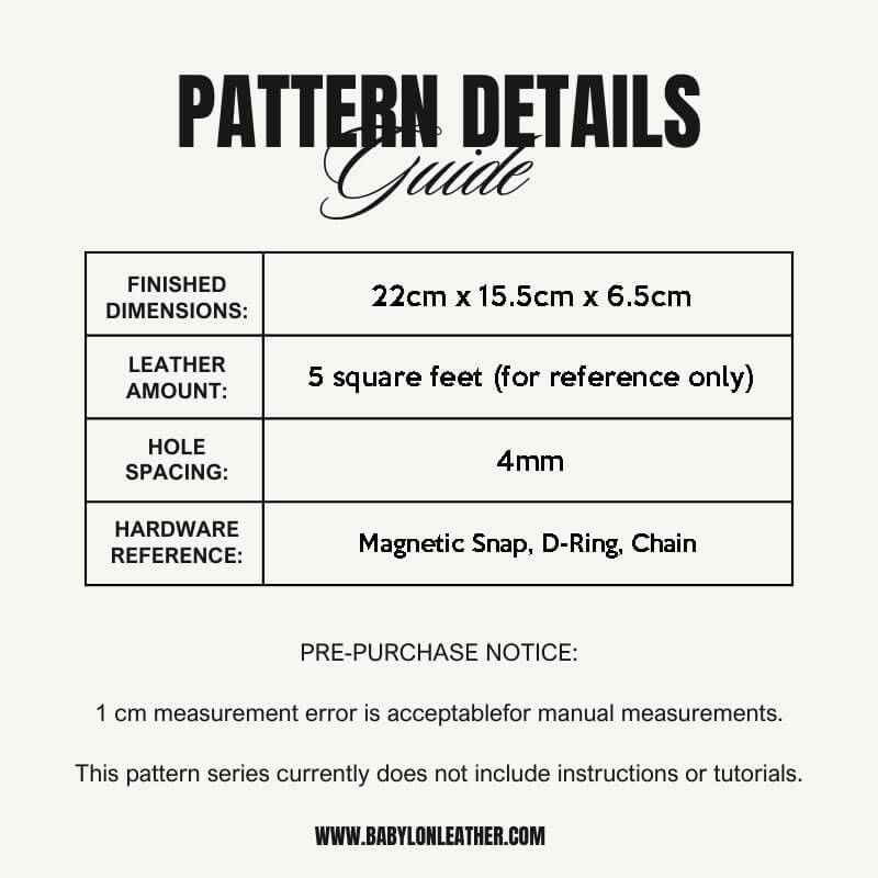 BABYLON™ Hexagon Crossbody Bag Pattern AAB - 541 - Babylon LeatherBabylon LeatherAAB - 541 - Kraft Board