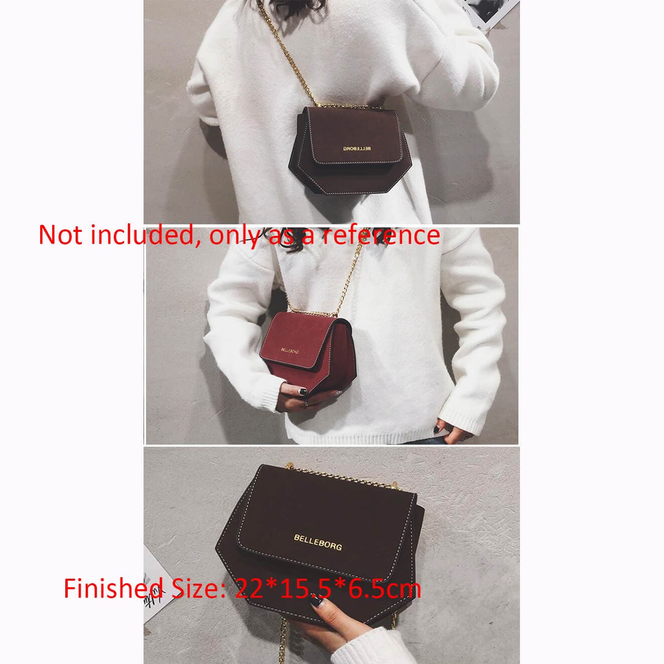 BABYLON™ Hexagon Crossbody Bag Pattern AAB - 541 - Babylon LeatherBabylon LeatherAAB - 541 - Kraft Board