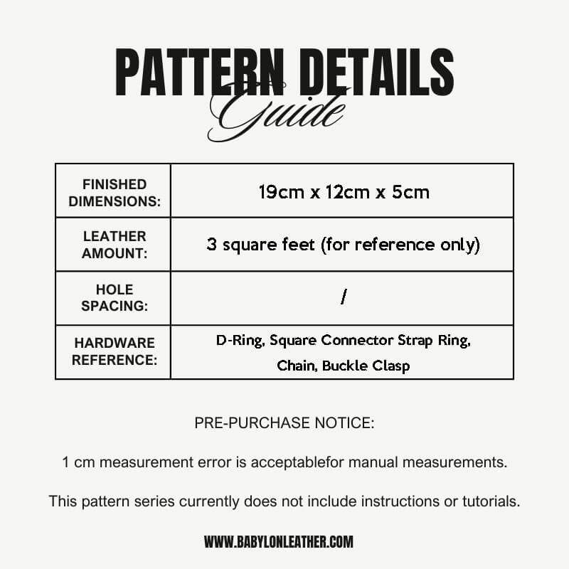 BABYLON™ Kelly Bag Making Pattern AAB - 394 - Babylon LeatherBabylon LeatherAAB-394-Kraft Board